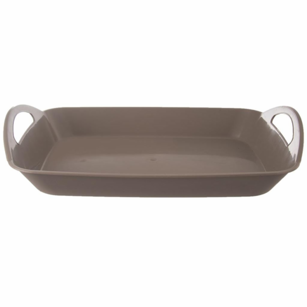 Tác servírovací 43,5x31,5x9 cm šedý plast