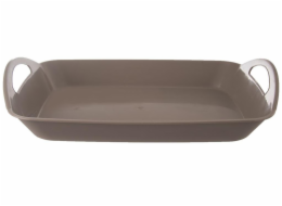 Tác servírovací 43,5x31,5x9 cm šedý plast