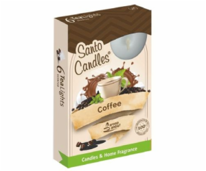 Svíčka čajová 6 ks Coffe