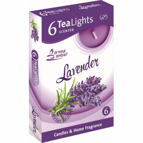 Svíčka čajová 6 ks Lavender