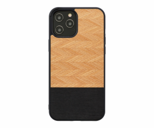 Pouzdro MAN&WOOD pro iPhone 12 Pro Max rybí kost nero černé