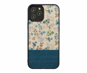 Pouzdro MAN&WOOD pro iPhone 12 Pro Max modrý květ černý