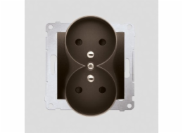 Kontaktovat -Simon Simon54 Socket Double Z/U 16A IP20 s bronzovým przelu - DGZ2MZ.01/46