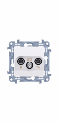 Kontaktní anténní hnízdo RTV-SAT Final 1db White (Cask.01/11)