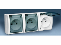 Kontaktní-Simon Hermetic Triple Aquarius Z/U 16A IP54 Smoke Flap-AQGZ1-3/11A