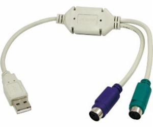 LogiLink USB - PS/2 x2 USB adaptér bílý (AU0004A)