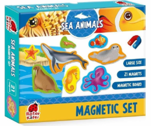 Magnetické puzzle Roter Kafer Mořská zvířátka s deskou RK...