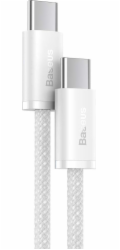 Kabel USB-C na USB-C Baseus, 100 W, 1 m (bílý)