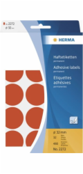 Herma Adhesive Labels  red 32mm 32 Sheets 111x170 480 pcs. 2272