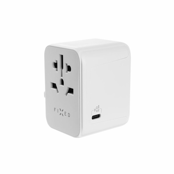 Adaptér FIXED Cestovní pro EU, UK a USA/AUS, s 1xUSB-C a ...