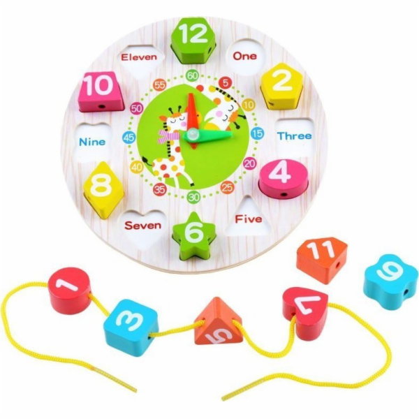 Jokomisiada Wooden Educational Clock se třídičem ZA3608