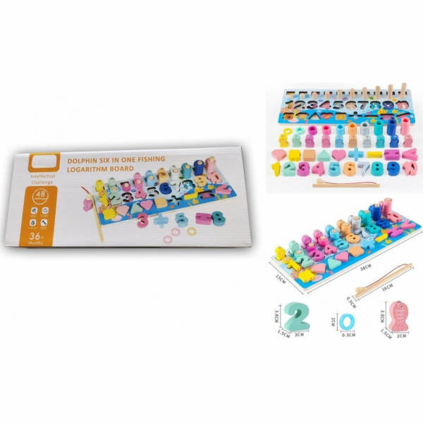 Ramiz Vzdělávací dřevěné hry 4v1 pro děti Mořský svět - r...