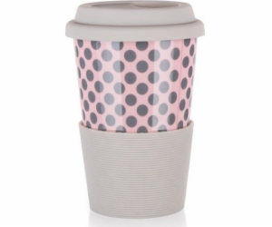 Banket Keramic hrnek 400 ml s bavatou víka hedvábí Go Pink
