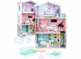 9 Planet Dollhouse Wooden+ Pastel Furniture 117 cm