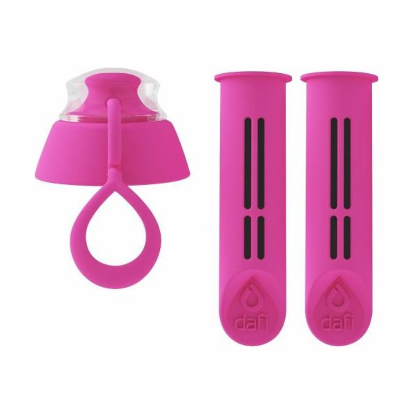 Vložení filtru DAFI pro láhev + růžový čepice 2 ks.