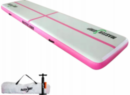 Master AirTrack nafukovací gymnastická rohož Master 400 x 100 x 20 cm šedá růžová