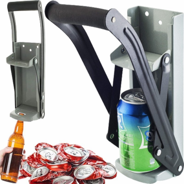 Crusher retoo visící do lahví a plechovek