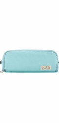 Kontext School Pencil Case Triple Sachet Blue Beautician