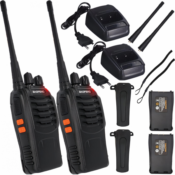 Krátký -Talking Reoo 2x Walkie Talkie mezi Squiet BF888S PMR