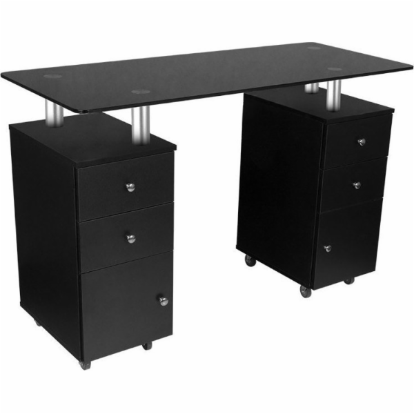 ActiveShop Desk Glass 317 Černý kosmetický stůl