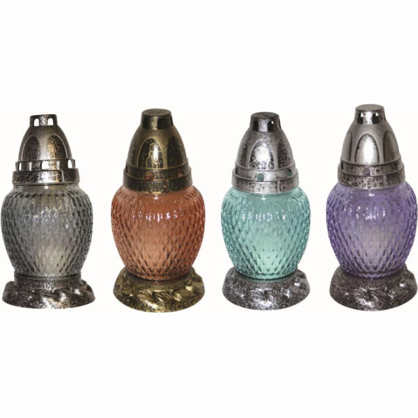 Svíčka hřbitovní 30 g/17 cm sklo