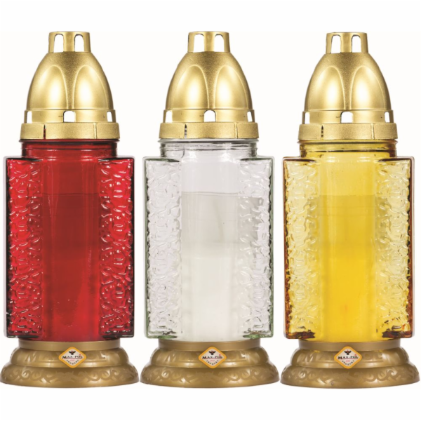 Svíčka hřbitovní 60 g/21 cm sklo