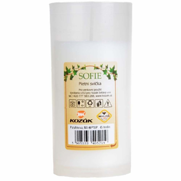 Svíčka parafín 165 g/12 cm