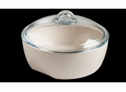 Mísa zapékací keramická 2,5 l se skleněnou pokličkou