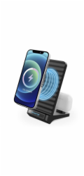 Aligator Stojánek s bezdrátovým nabíjením 15W a USB-C konektorem, 2v1, černý