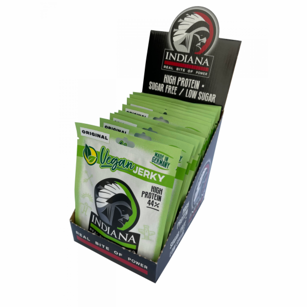 INDIANA Vegan Jerky Original 375g - display