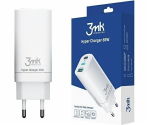 3mk síťová nabíječka - Hyper Charger 65W, bílá