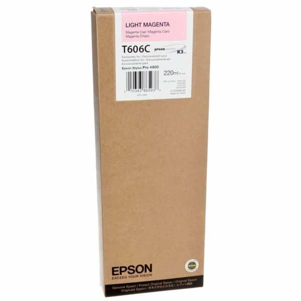 Epson cartridge svetle cervena T 606 220 ml T 606C