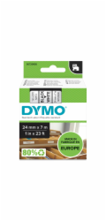 Etiketovací páska Dymo D1 ORIGINAL, černá na bílé, 24mm x 7m