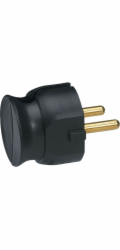 Legrand 2P 16 A zástrčka černá plochá