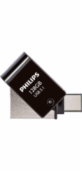 Philips 2 in 1 OTG         128GB USB 3.1 + USB C Midnight Black PHUSB128G2IN1OTGGU3C