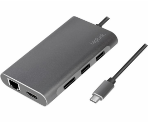 LogiLink DockingStation USB 3.2 Gen1, USB-C, 8-Port, PD, ...