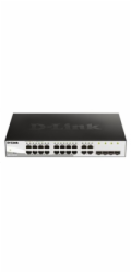 D-Link DGS-1210-20 20-port Gigabit Smart+ Switch, 16x GbE, 4x RJ45/SFP, fanless