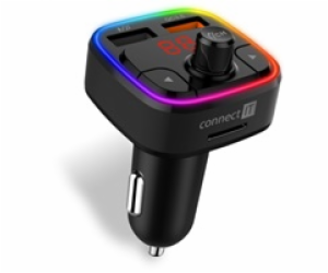CONNECT IT CarRGB Bluetooth transmitter, 2xUSB+MicroSD, č...