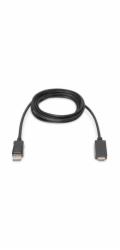 Digitus Assmann AK-340303-010-S Digitus kabelový adaptér DisplayPort, DP - HDMI typu A, M / M, 1,0 m, s blokováním, DP 1.2_HDMI 2.0, 4K / 60Hz, CE, bl