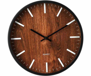 Nástěnné hodiny 30 cm tmavé dřevo KO-837362320