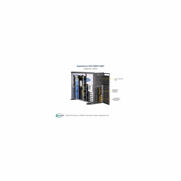 SUPERMICRO Tower/4U WS 2x LGA4189, iC621A, 16x DDR4, 8x H...