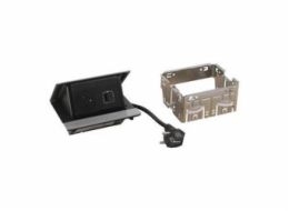 Legrand - Incara™ Pop-up - Osazená krabice do nábytku 2P+T/USB A+C (15W), broušený hliník; kabel 2m