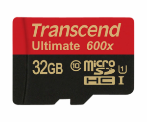 Transcend MicroSDHC Karte   32GB + Adap / 600x Class 10 U...