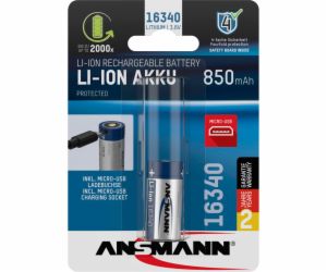 Ansmann 16340 Li-Ion aku 850mAh 3,6V micro USB vstup 1300...