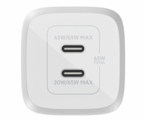 Belkin Dual Charger  65W PD USB-C, white PPS-Tech.WCH013vfWH