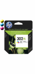 HP 302XL High Yield Tri-color Original Ink Cartridge, , F6U67AE