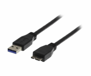 DELTACO USB3-010S, Kabel, USB 3.0 Type A/Micro B