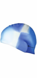 Spokey ABSTRACT Silikonová plavecká čepice, modro-bílá