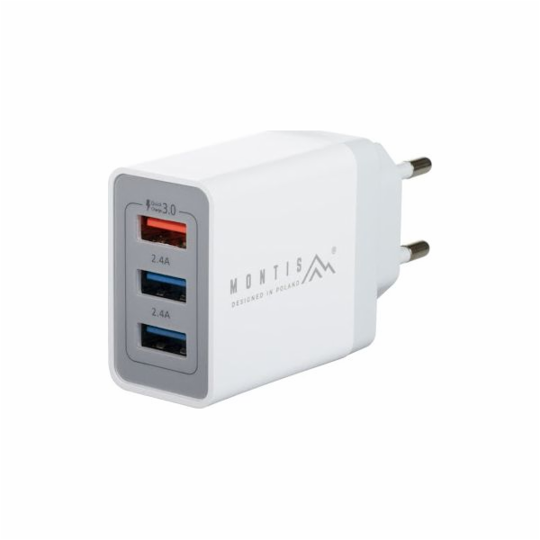 Nabíječka MONTIS Síťová nabíječka 1xUSB 3.0 QC+ 2xUSB 2.4...