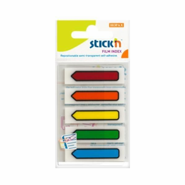 Záložky Stickn Index. samospráva mix 5 barev neonové šípy...